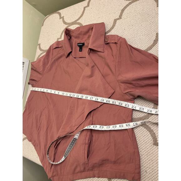 Torrid Mauve Twill drape Front jacket Blazer, size 2X - Picture 7 of 13
